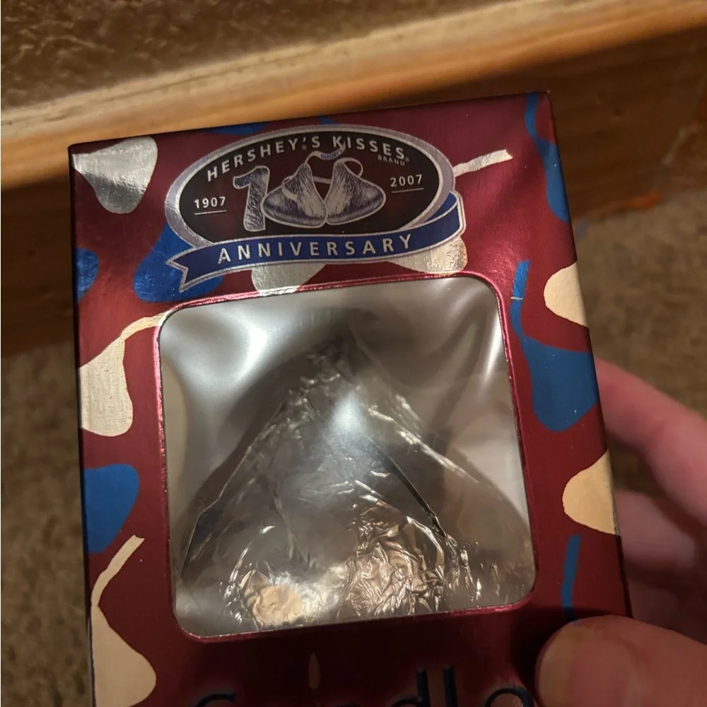 2007 100th Anniversary Silver Hershey Kiss Candle-NIB